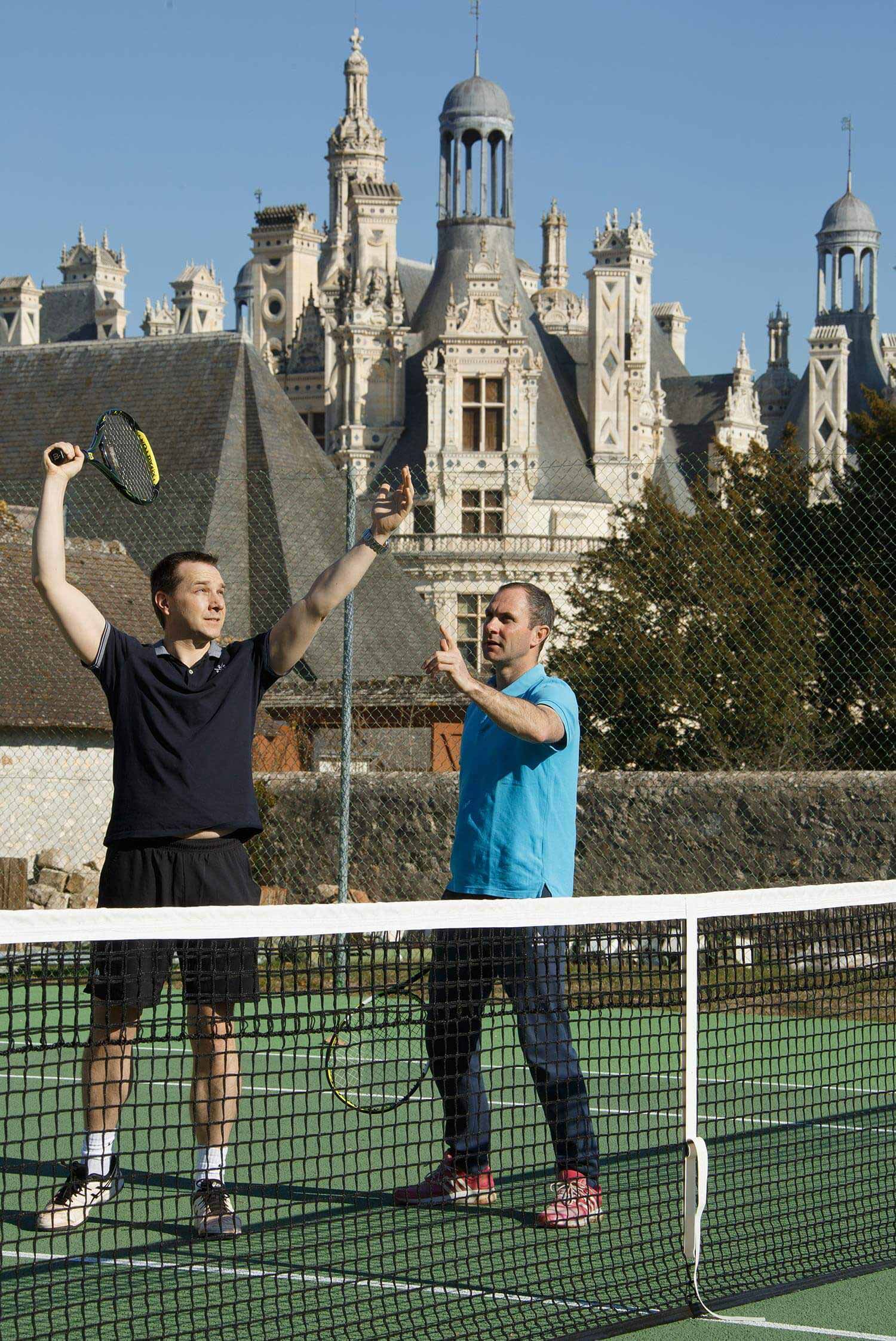 Tennis avec vue sur le château de Chambord