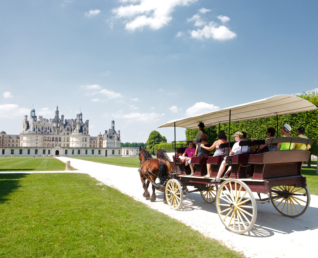 Balade en caleche au Château de Chambord.