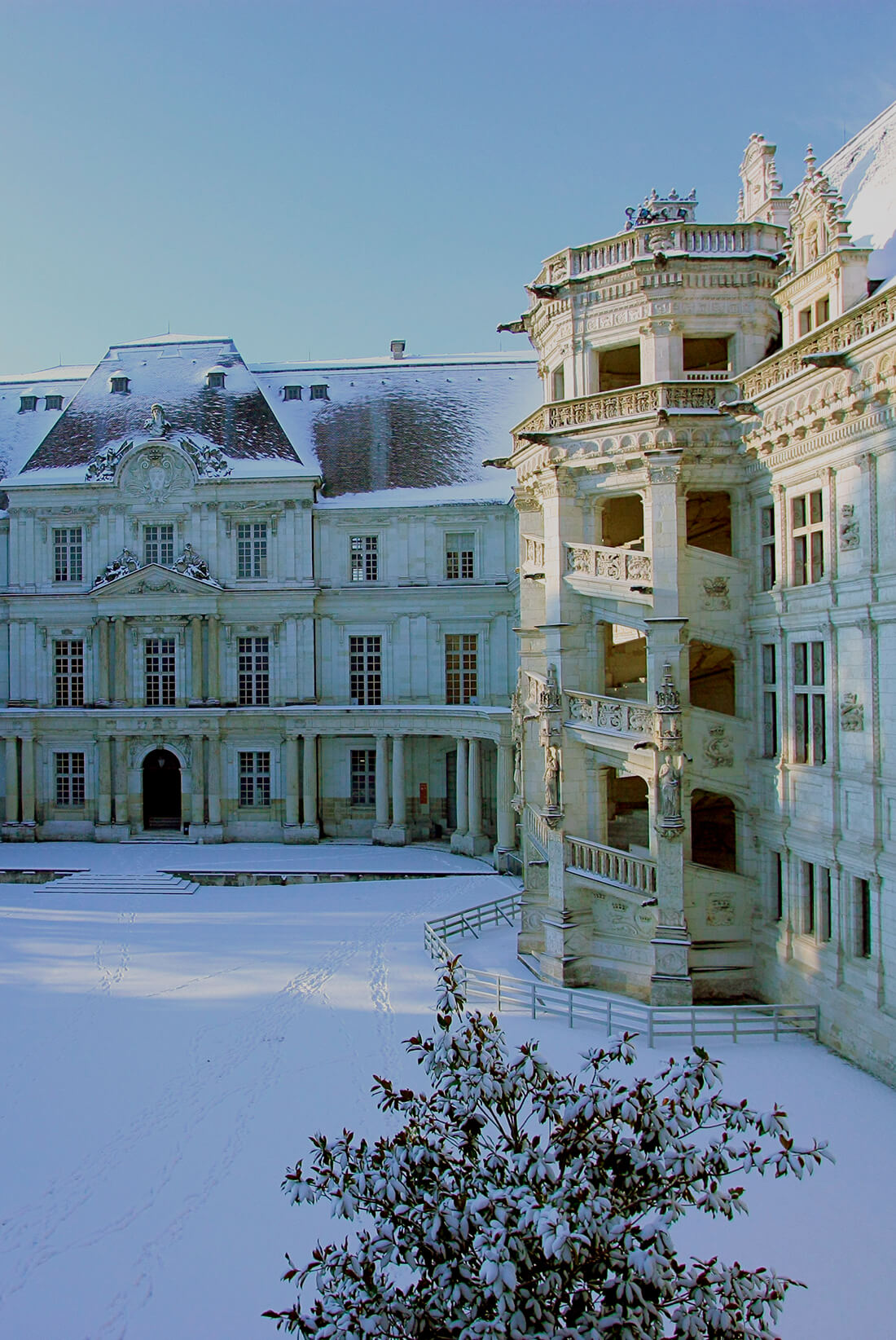 Christmas activities at the Château de Chambord.